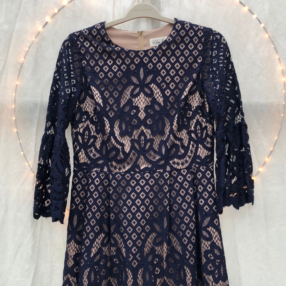 Eliza J Navy Lace Dress Size 10. Perfect condition